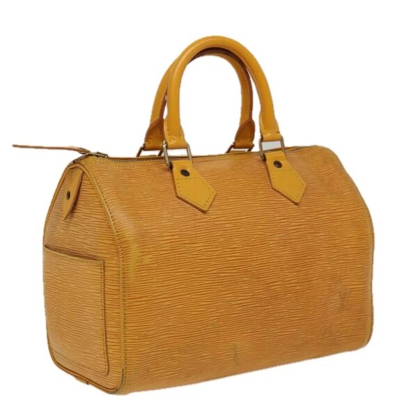 LOUIS VUITTON Epi Speedy 25 Hand Bag Tassili Yellow